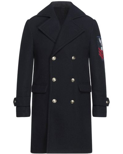 Grey Daniele Alessandrini Coat - Blue