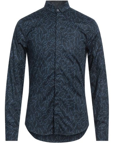Armani Exchange Midnight Shirt Cotton, Elastane - Blue