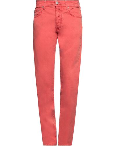 Jacob Coh?n Trousers Cotton, Elastane - Red