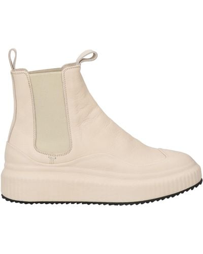 Officine Creative Ivory Ankle Boots Soft Leather - Natural