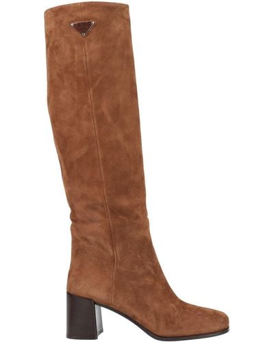 Prada Camel Boot Leather - Brown