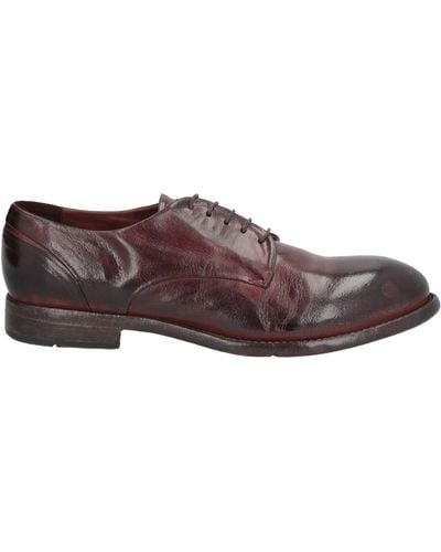 Eleventy Cocoa Lace-Up Shoes Leather - Brown