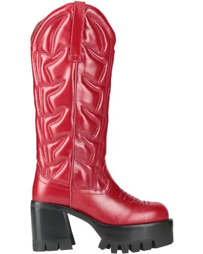 Jeffrey Campbell Boot Leather - Red