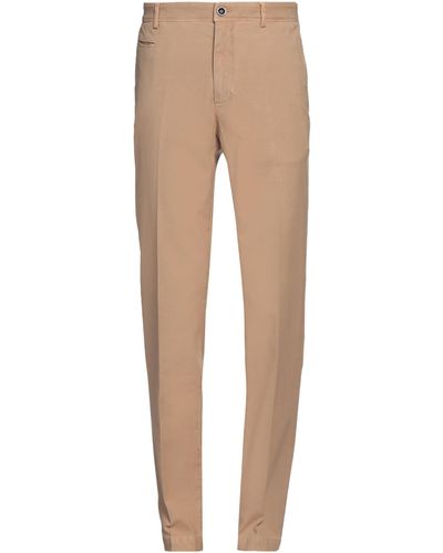 Peserico Camel Trousers Cotton, Elastane - Natural