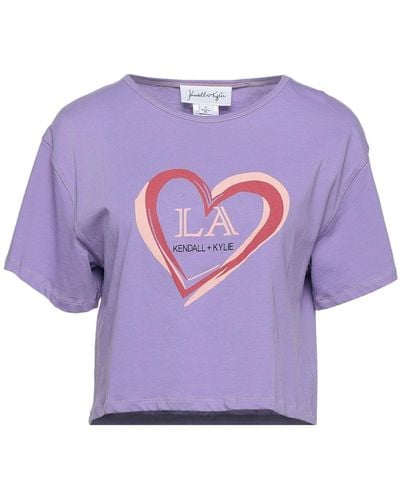 Kendall + Kylie T-Shirt Cotton, Elastane - Purple