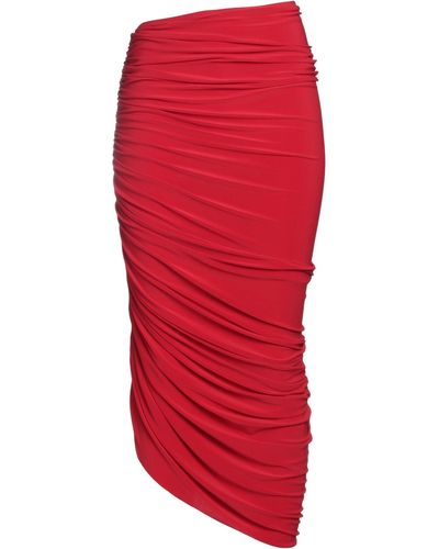 Norma Kamali Midi Skirt - Red