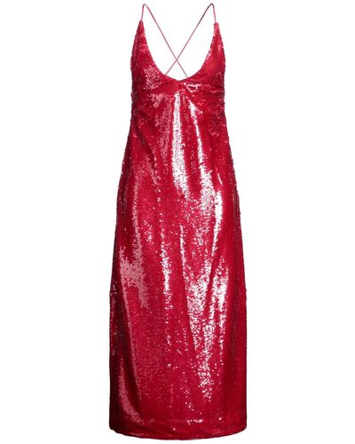 Ganni Midi Dress - Red