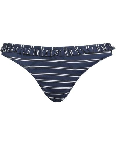 Solid & Striped Bikini Bottoms & Swim Briefs - Blue