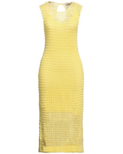 REMAIN Birger Christensen Midi Dress - Yellow