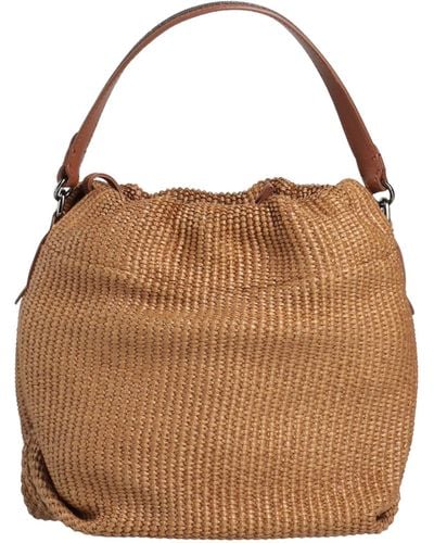 Brunello Cucinelli Handbag Natural Raffia, Leather, Brass - Brown