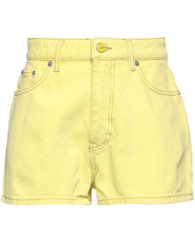Ganni Denim Shorts - Yellow
