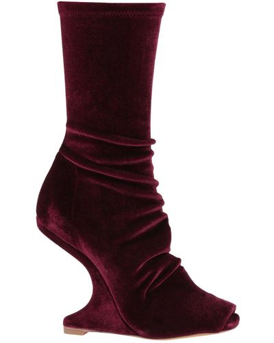 Rick Owens Ankle Boots - Red