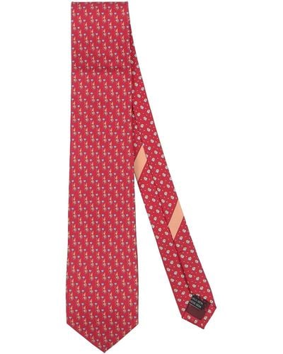 Ferragamo Corbata y pajarita - Rojo