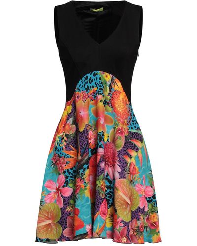 Versace Mini Dress Polyester, Viscose, Polyamide, Elastane - Black