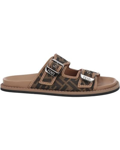 Brown Fendi Sandals and Slides for Men Lyst