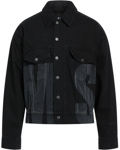 MSGM Denim Outerwear - Black