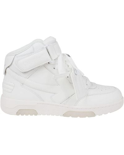 Off-White c/o Virgil Abloh Sneakers in pelle bianche mid top - Bianco