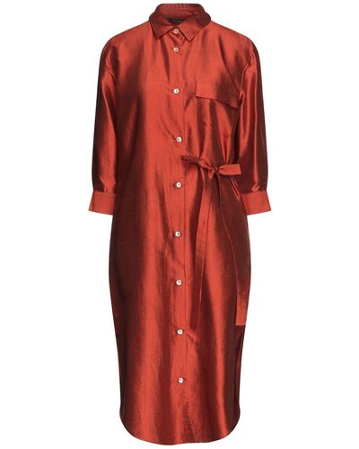 Brian Dales Midi Dress - Red