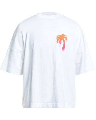 Palm Angels T-shirt à logo graffiti - Blanc