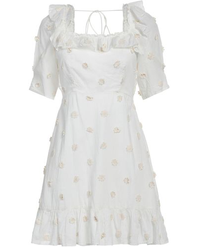 RIXO London Mini Dress - White