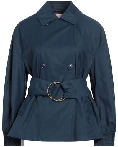 Twin Set Overcoat & Trench Coat - Blue