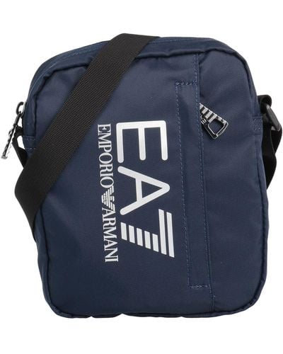 Armani EA7 Train Prime large logo cross body bag in black