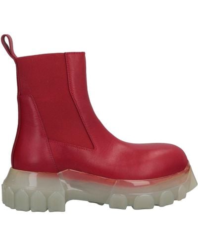 Rick Owens Ankle Boots - Red