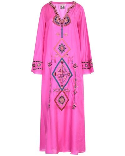 Muzungu Sisters Fuchsia Maxi Dress Silk - Pink