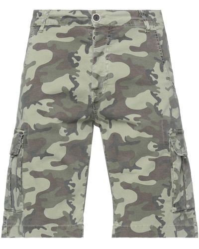 Bomboogie Military Shorts & Bermuda Shorts Cotton, Elastane - Gray