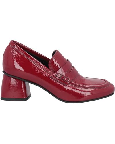 Carmens Burgundy Loafers Leather - Red