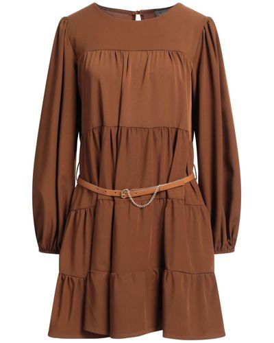 Boutique De La Femme Mini Dress - Brown