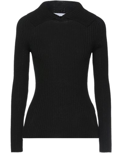 Erika Cavallini Semi Couture Turtleneck Virgin Wool - Black