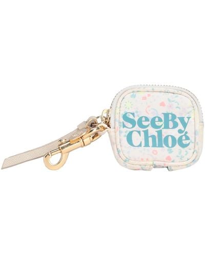 See By Chloé Ivory Key Ring Polyester, Cowhide - Blue