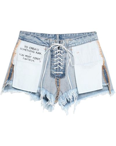 Unravel Project Shorts Jeans - Blu