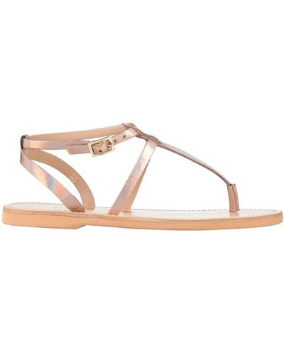 Colors Of California Thong Sandal Soft Leather - Natural