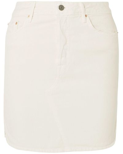 GRLFRND Denim Skirt - White