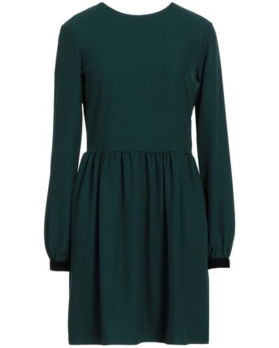 XT STUDIO Dark Mini Dress Polyester, Elastane - Green