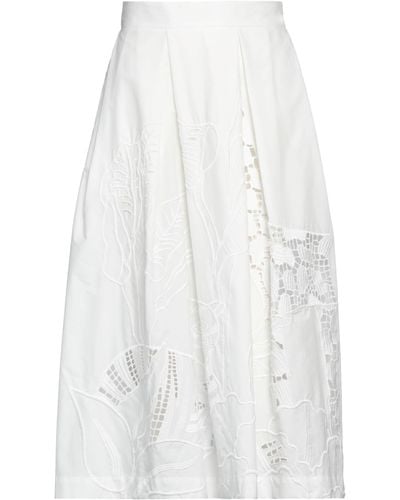 Stella Jean Midi Skirt - White
