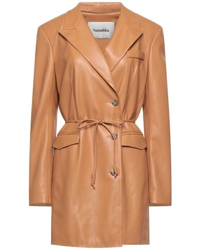Nanushka Overcoat - Brown