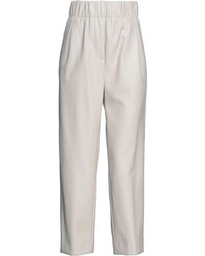 Jucca Ivory Pants Polyester, Polyurethane - White