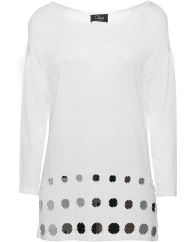 Clips Pullover - Bianco