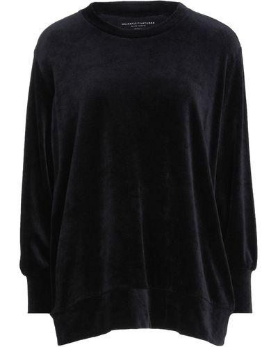 Majestic Filatures Midnight Sweatshirt Cotton, Modal, Elastane - Black