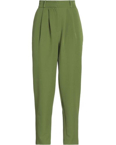 ACTUALEE Military Pants Polyester, Elastane - Green
