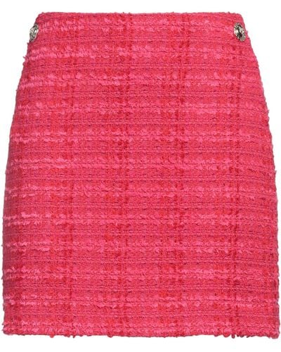 Pinko Garnet Mini Skirt Cotton, Synthetic Fibres, Wool - Pink