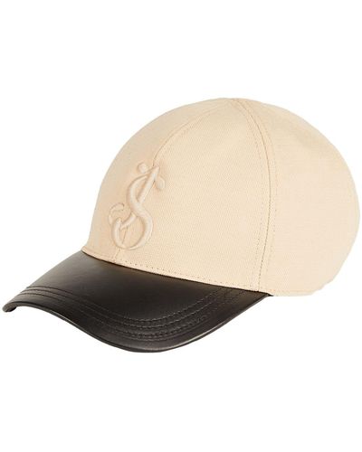 Jil Sander Hat Cotton, Linen, Ovine Leather - Natural