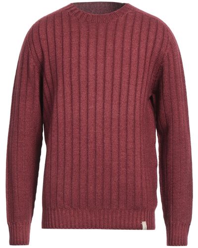 LABORATORIO 38 Brick Sweater Merino Wool - Red