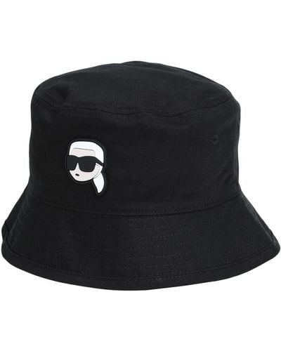 Karl Lagerfeld Ikonik Karl-print Reversible Bucket Hat - Black