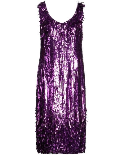 Dries Van Noten Midi Dress - Purple