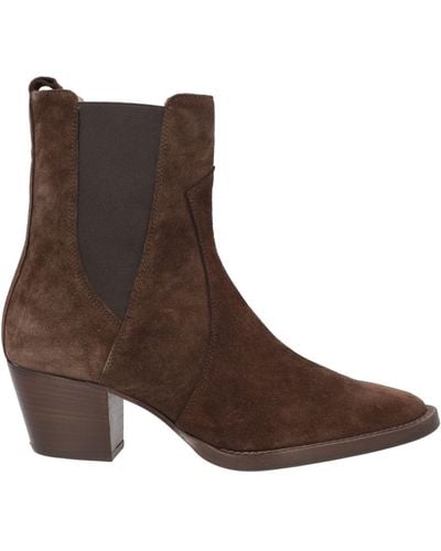 Anna F. Ankle Boots Leather - Brown