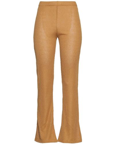 Albertine Ocher Pants Viscose, Recycled Polyester - Natural